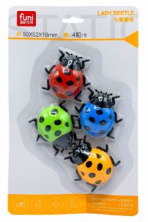 Obrázek z Magnet beruška set 4ks na kartě 